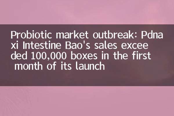 Fumo del mercato probiotico: le vendite di PDNAXI Intestino Bao hanno superato le 100.000 scatole nel primo mese del suo lancio