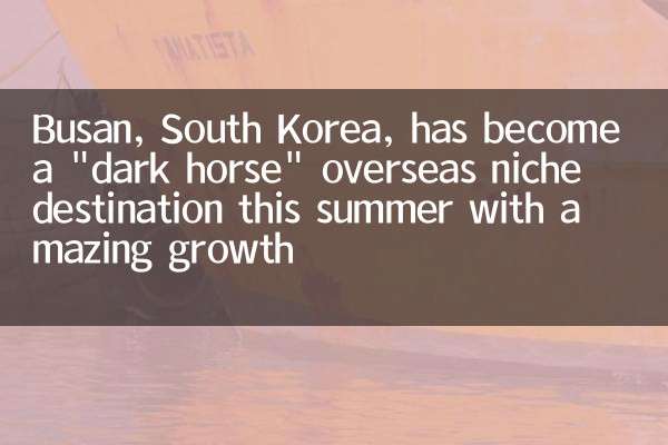 Busan, Corea del Sud, è diventata una destinazione di nicchia all'estero 