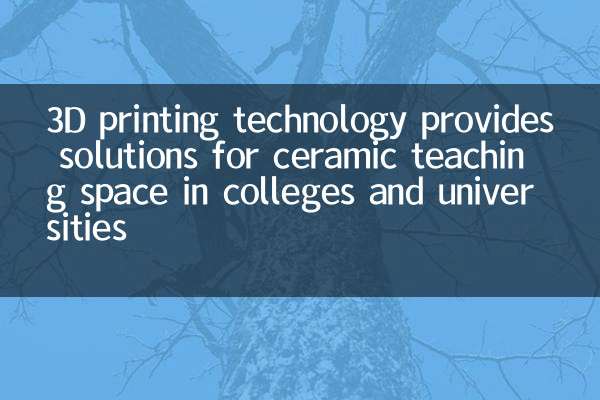 La tecnologia di stampa 3D fornisce soluzioni per lo spazio di insegnamento in ceramica nei college e nelle università