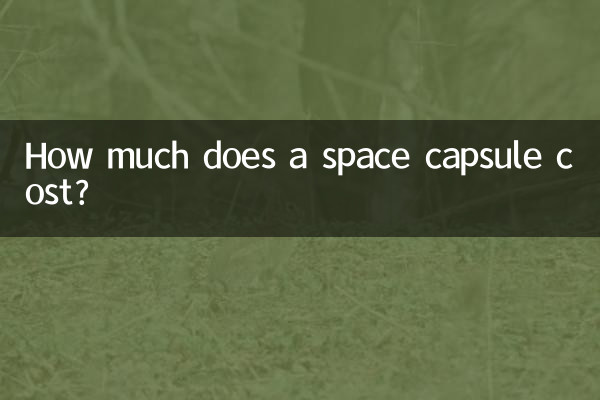 Quanto custa uma cápsula espacial?
