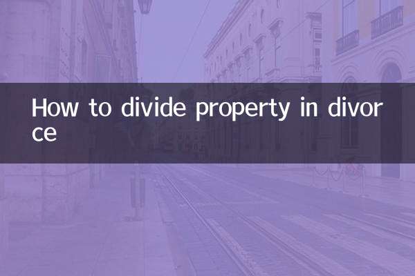 How to divide property in divorce