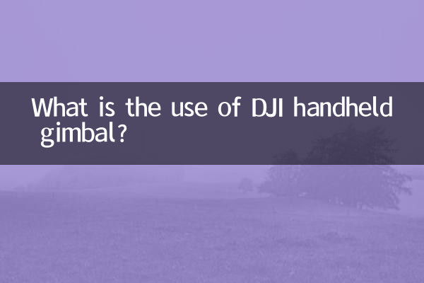 डीजेआई हैंडहेल्ड जिम्बल का क्या उपयोग है?