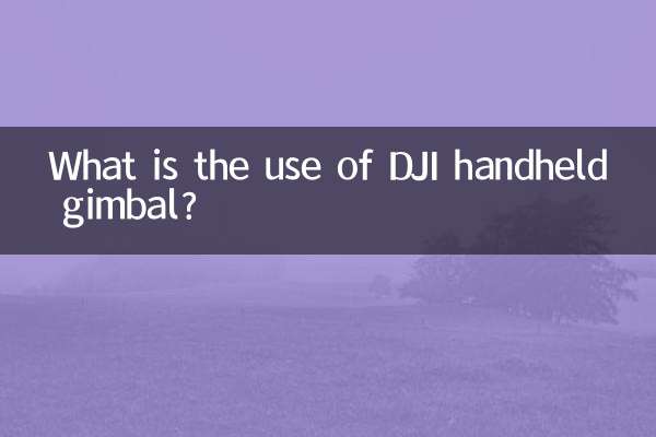 डीजेआई हैंडहेल्ड जिम्बल का क्या उपयोग है?
