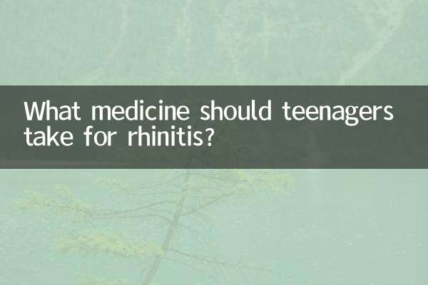Quels médicaments les adolescents doivent-ils prendre contre la rhinite ?