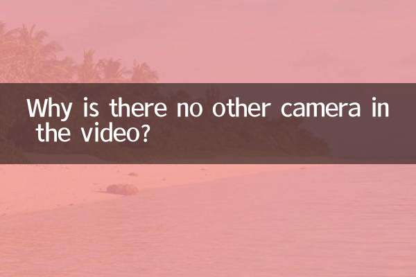 Pourquoi n’y a-t-il pas d’autre caméra dans la vidéo ?