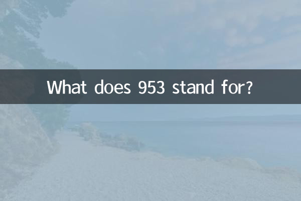 ماذا يعني 953؟