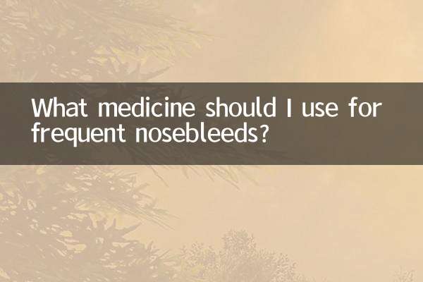 Que medicamento devo usar para hemorragias nasais frequentes?