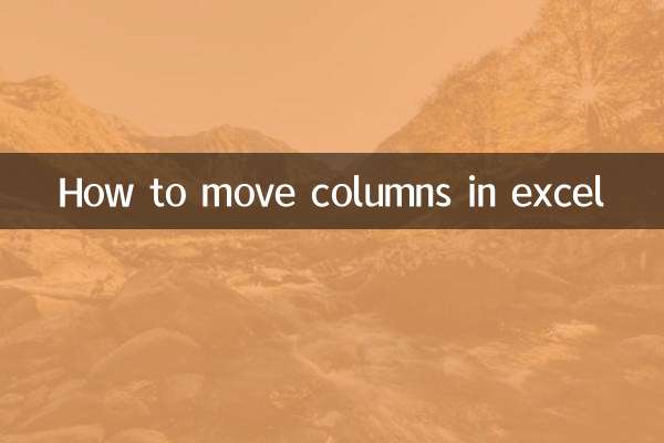 Como mover colunas no Excel