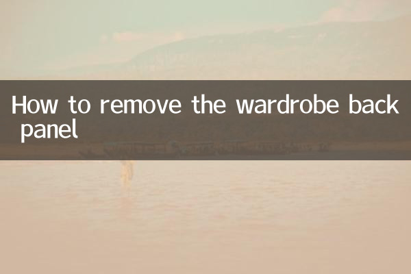 अलमारी के बैक पैनल को कैसे हटाएं