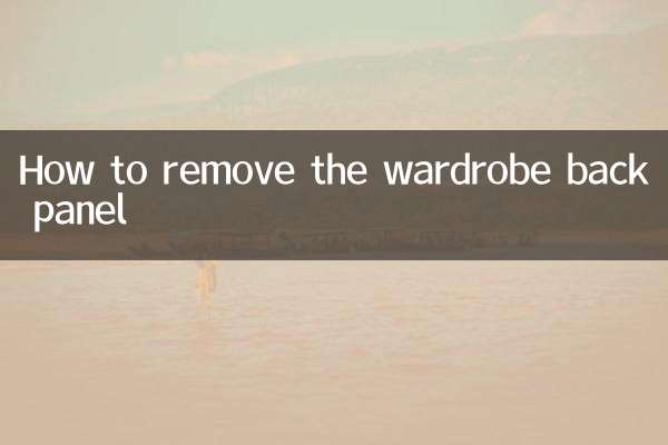 Como remover o painel traseiro do guarda-roupa