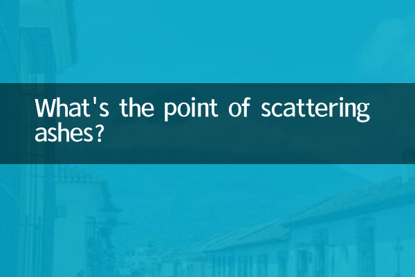 Was bringt es, Asche zu verstreuen?