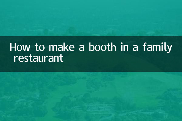 Como fazer um estande em um restaurante familiar