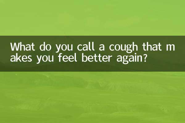 ماذا تسمي السعال الذي يجعلك تشعر بالتحسن مرة أخرى؟