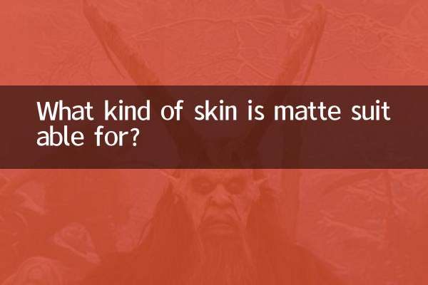 What kind of skin is matte suitable for?
