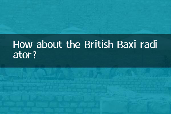 How about the British Baxi radiator?