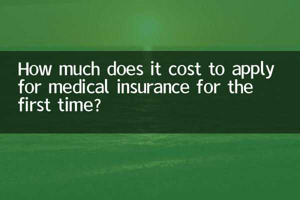 How much does it cost to apply for medical insurance for the first time?