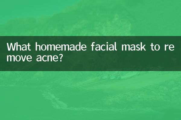What homemade facial mask to remove acne?