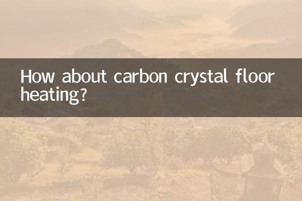 Che ne dici del riscaldamento a pavimento in cristalli di carbonio?