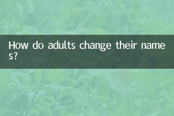 بالغ اپنے نام کیسے تبدیل کرتے ہیں؟