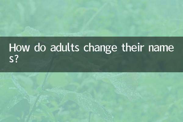 Comment les adultes changent-ils de nom ?