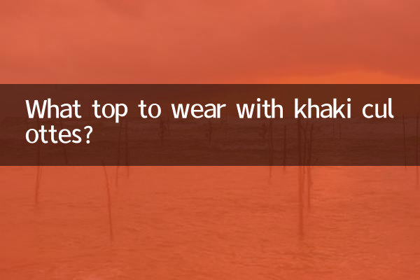 Que top usar com culotes cáqui?