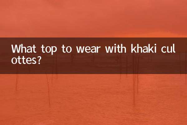 Que top usar com culotes cáqui?