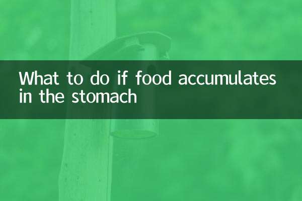 O que fazer se a comida se acumular no estômago