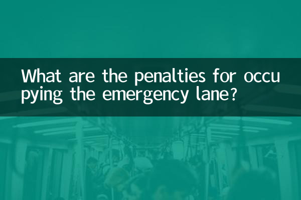 佔用應急車道怎麼處罰