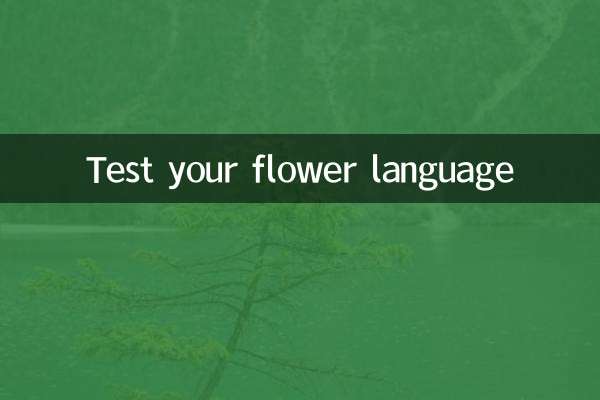당신의 꽃말을 테스트해보세요