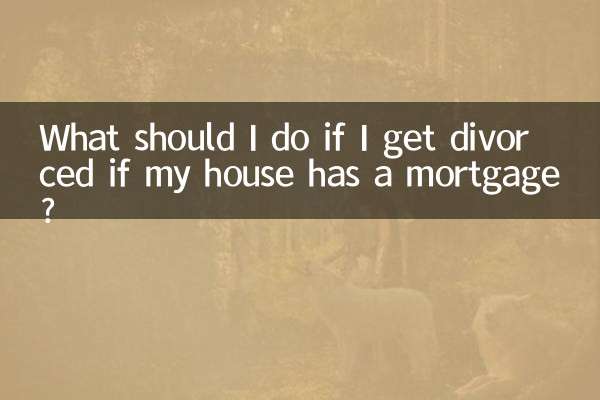 What should I do if I get divorced if my house has a mortgage?