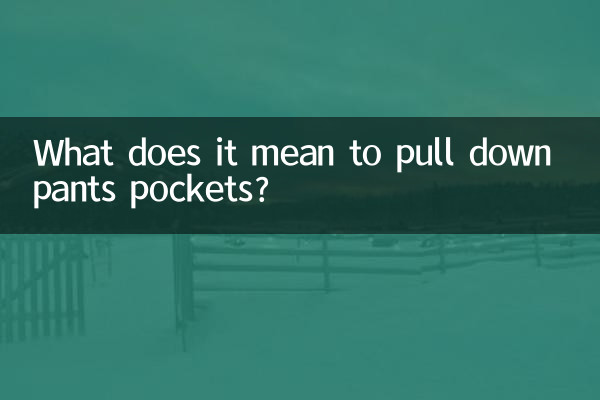 O que significa abaixar os bolsos das calças?