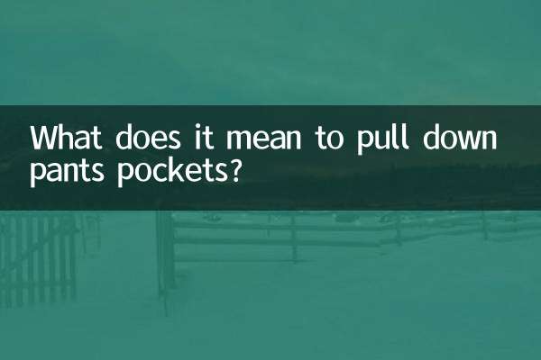 ズボンのポケットを下げるとはどういう意味ですか？