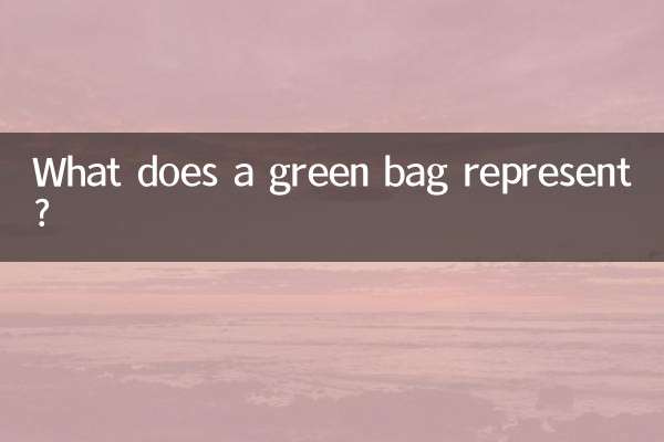 Cosa rappresenta una borsa verde?