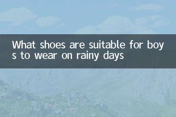 男の子が雨の日に履くのに適した靴は何ですか？