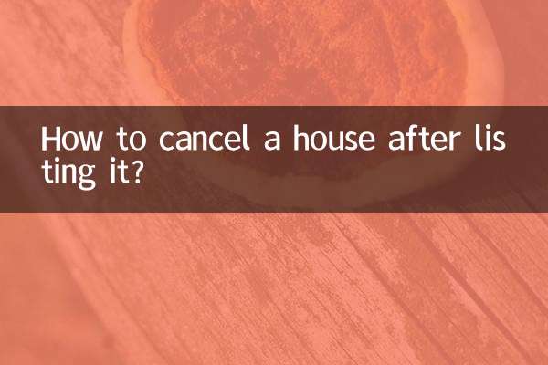 How to cancel a house after listing it?