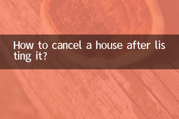 How to cancel a house after listing it?