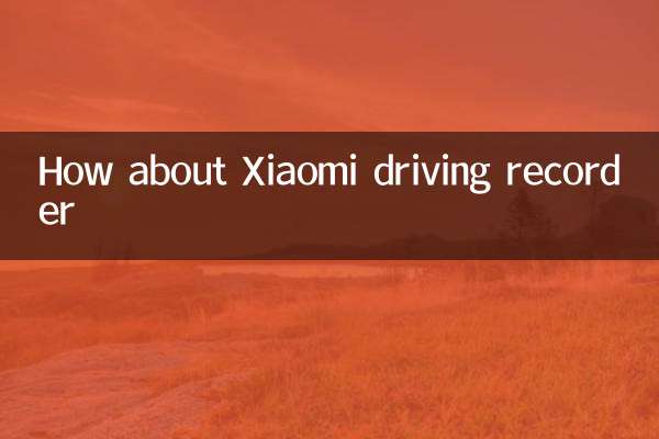 How about Xiaomi driving recorder