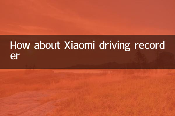 Wie wäre es mit Xiaomi Driving Recorder