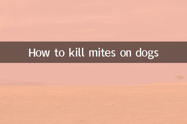 Comment tuer les acariens sur les chiens