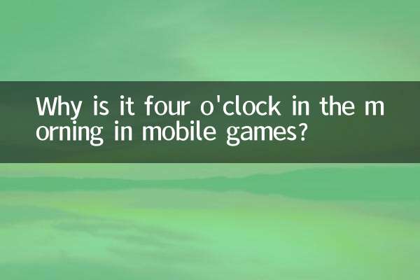 Warum ist es in Handyspielen vier Uhr morgens?
