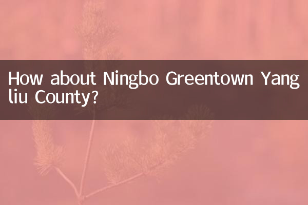 নিংবো গ্রিনটাউন ইয়াংলিউ কাউন্টি সম্পর্কে কেমন?