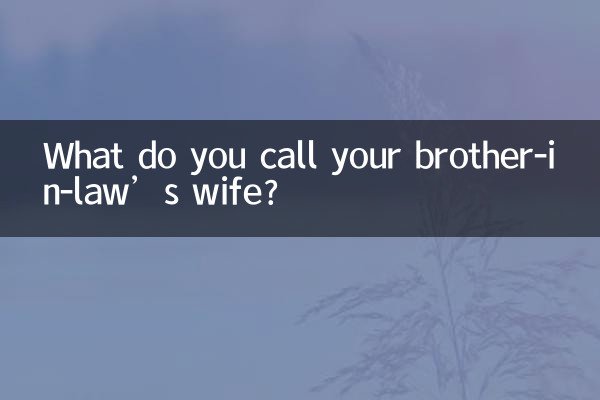 Comment appelles-tu la femme de ton beau-frère ?
