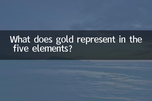 ماذا يمثل الذهب في العناصر الخمسة؟