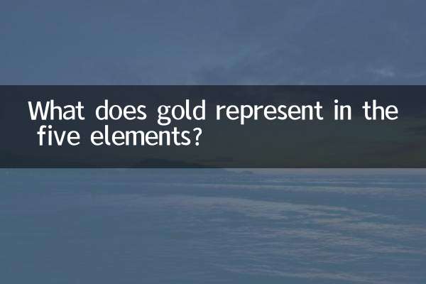 What does gold represent in the five elements?