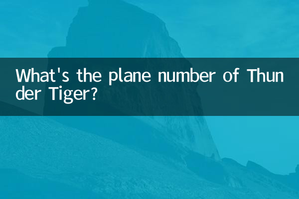 What is the aircraft number of Thunder Tiger?