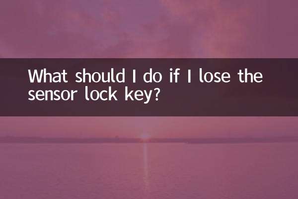 What should I do if I lose the sensor lock key?