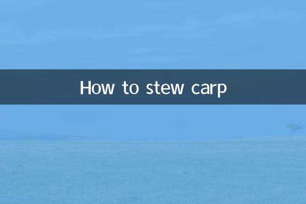 Come stufare la carpa