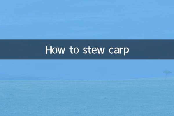 Come stufare la carpa