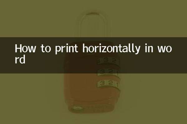 How to print horizontally in word