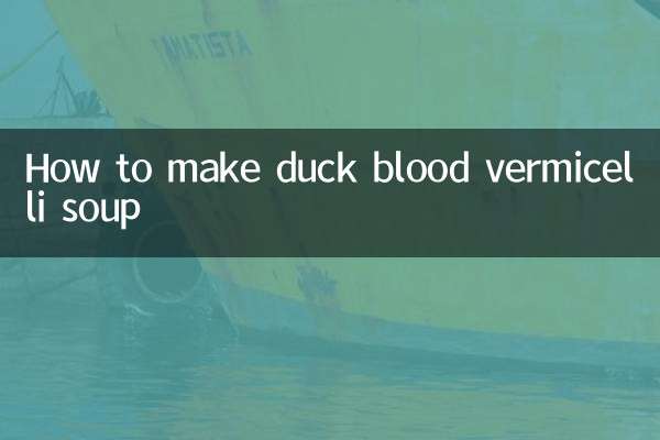 Cómo hacer sopa de fideos con sangre de pato